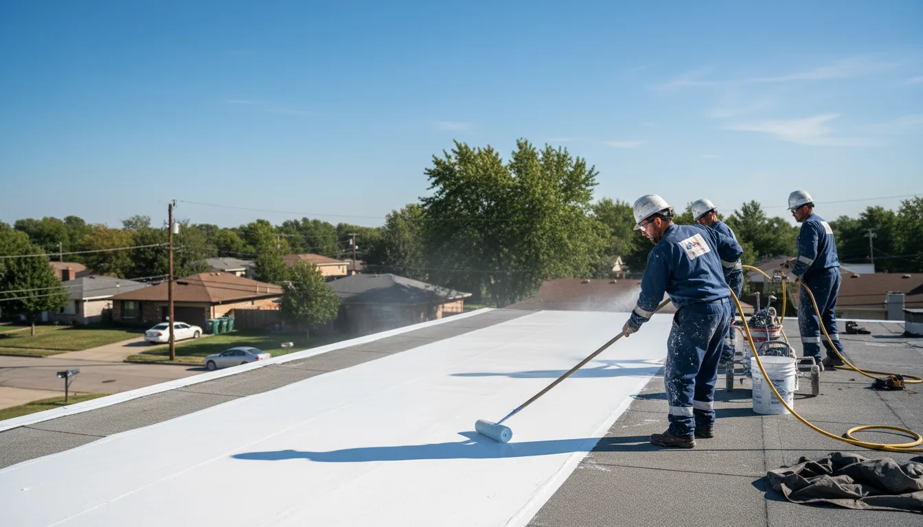 Commercial roof coating in Palisades Park, NJ near me